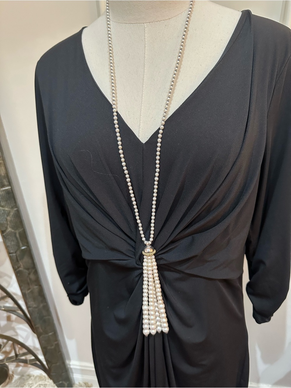 Authentic LAGOS pearl Tassel necklace